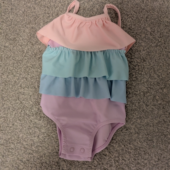 Carter's Pink Baby Swimsuit - Picture 1 of 4